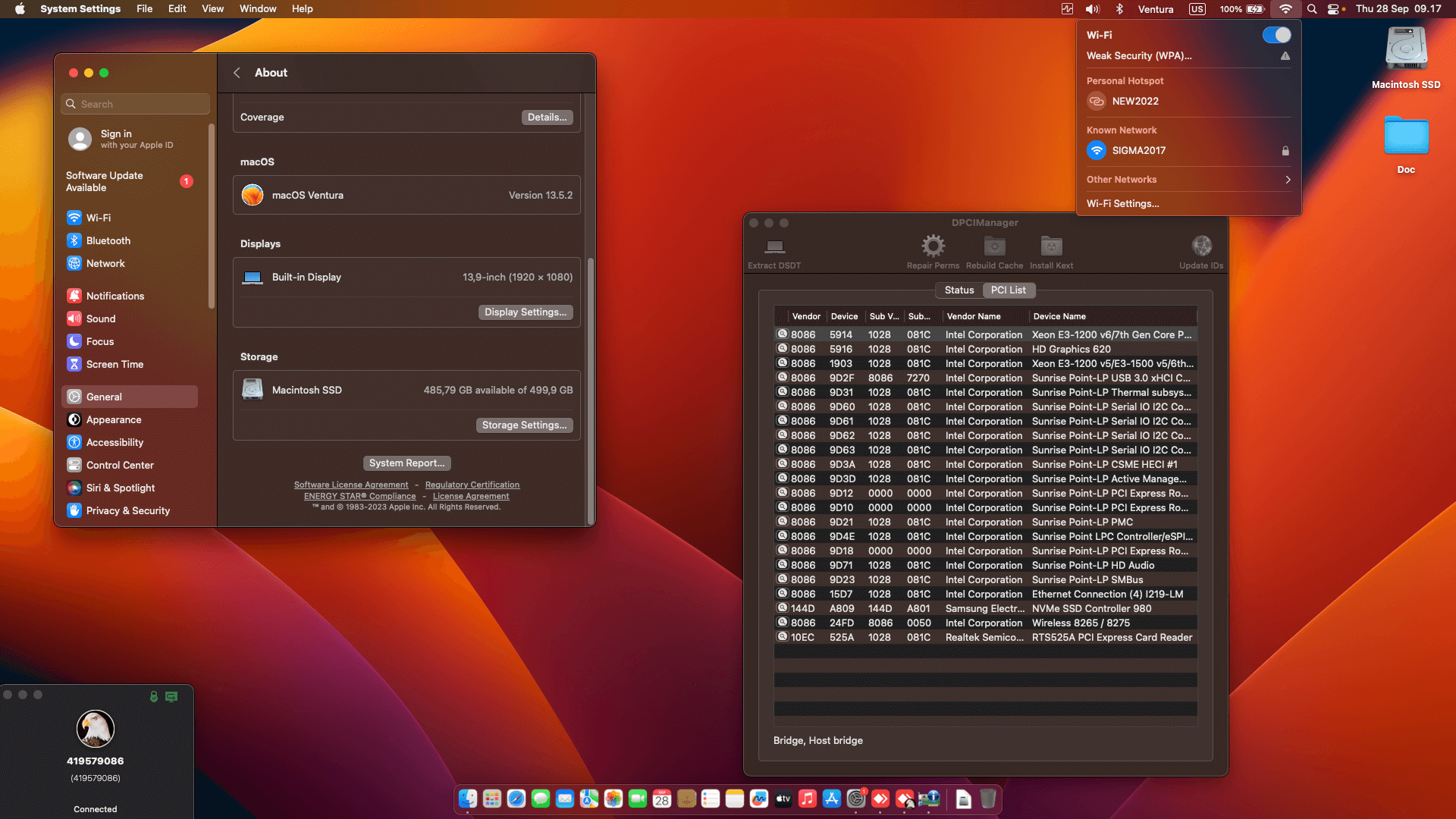 Dell Latitude 7490 7th [KabyLake R + Intel UHD 620 + I2C]   OpenCore 1